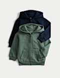 2pk Cotton Rich Hoodies (2-8 Yrs)