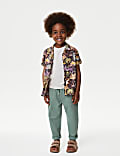 2pc Cotton Rich Safari Shirt & T-Shirt Set (2-8 Yrs)