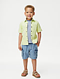 2pc Pure Cotton Shirt & T-Shirt Set (2-8 Yrs)