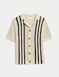 Pure Cotton Border Knitted Shirt (2-8 Yrs)