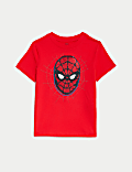 Tričko z&nbsp;čisté bavlny s&nbsp;flitry a&nbsp;potiskem Spider-Man™ (2–8&nbsp;let)