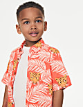 2pc Cotton Rich Leopard Shirt and T-Shirt (2–8 Yrs)