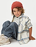 2pc Pure Cotton Checked Shirt & T-Shirt Set (2-8 Yrs)