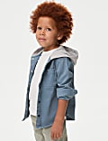 Cotton Rich Hooded Shirt & T-Shirt Set (2-8 Yrs)