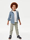 Cotton Rich Hooded Shirt & T-Shirt Set (2-8 Yrs)