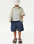 Cotton Rich Textured Shirt & T-Shirt Set (2-8 Yrs)