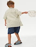 Cotton Rich Textured Shirt & T-Shirt Set (2-8 Yrs)
