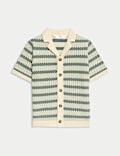 Pure Cotton Striped Knitted Shirt (2-16 Yrs)