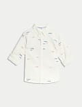 Pure Cotton Fish Embroidered Oxford Shirt (1-8 Yrs)