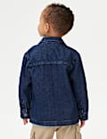 Pure Cotton Badged Denim Jacket (2-8 Yrs)