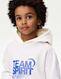 Sweat en coton à capuche à motif Team Spirit (du 2&nbsp;au 16&nbsp;ans)