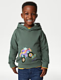 Cotton Rich Monster Truck Hoodie (2-8 Yrs)