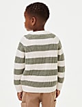 Pure Cotton Knitted Striped Jumper (3-8 Yrs)