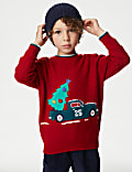 Pull à motif sapin de Noël (du 2&nbsp;au 8&nbsp;ans)