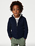 Knitted Borg Lined Zip Through Jumper (2-8 Yrs)