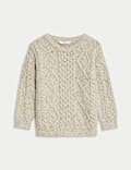 Cotton Rich Cable Knit Jumper (2-8 Yrs)