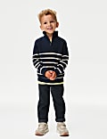 Pure Cotton Striped Half Zip Jumper (2-16 Yrs)