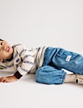Jeans denim informales cargo (2-8 a&ntilde;os)