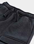 Pure Cotton Waffle Cargo Joggers