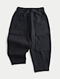 Pure Cotton Waffle Cargo Joggers
