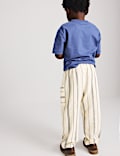 Pantalones de rayas 100 % algod&oacute;n texturizados (2-8 a&ntilde;os)