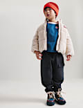 Pure Cotton Waffle Cargo Joggers (2-8 Yrs)