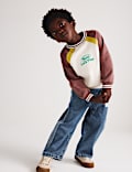 Wide Leg Pure Cotton Denim Joggers (2-8 Yrs)