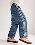 Wide Leg Pure Cotton Denim Joggers (2-8 Yrs)