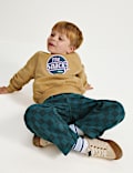 Pure Cotton Checkerboard Denim Jeans (2-8 Yrs)