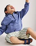 Pure Cotton Denim Striped Shorts (2-8 Yrs)