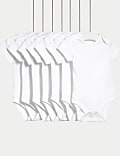 7pk Pure Cotton Short Sleeve Bodysuits (5lbs-3 Yrs)