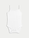 5pk Pure Cotton Strappy Bodysuits (6½lbs-3 Yrs)