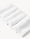 五件裝純棉薄紗方巾