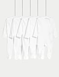 5pk Pure Cotton Zip Front Sleepsuits (5lbs-3 Yrs)