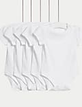 Pack de 5 bodies 100 % algodón de pointelle (2 kg-3 años)