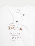 Schlafanzug aus reiner Baumwolle ohne Füße mit „Mummy and Me“-Motiv (3,2&nbsp;kg –12&nbsp;M.)