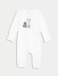 Pure Cotton 'Daddy And Me' Footless Sleepsuit (0-12 Mths)