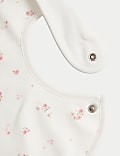 5pk Pure Cotton Floral Bibs