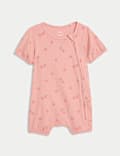 3pk Cotton Rich Rompers (0-1 Yrs)