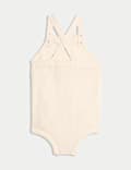 Pure Cotton Knitted Lemon Dungarees (7lbs-12 Mths)