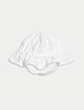 2pc Pure Cotton Romper and Hat (7lbs-12 Mths)