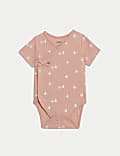 3pk Cotton Rich Swan Bodysuits (6½lbs-3 Yrs)