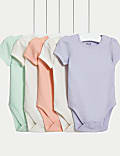 5pk Pure Cotton Pointelle Bodysuits (6½lbs-3 Yrs)