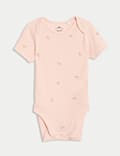 5pk Cotton Rich Cherry Print Bodysuits (6½lbs-3 Yrs)