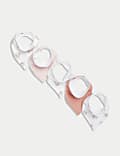 5pk Pure Cotton Floral & Plain Dribble Bibs