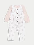 2pc Pure Cotton Floral Outfit (7lbs - 1 Yrs)