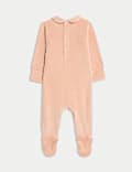 Cotton Rich Velour Sleepsuit (0 Mths-3 Yrs)