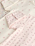 3pk Pure Cotton Floral Sleepsuits (0-3 Yrs)