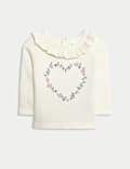 2pc Knitted Floral Heart Outfit (0-12 Mths)