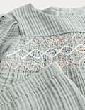 Pure Cotton Smocked Outfit (7lbs-2 Yrs)